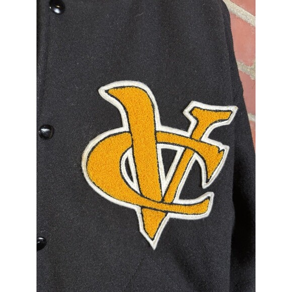 Vintage Y2k VCU Varsity Bomber Jacket Virginia Commonwealth USA D3 Size 44 - Picture 2 of 10